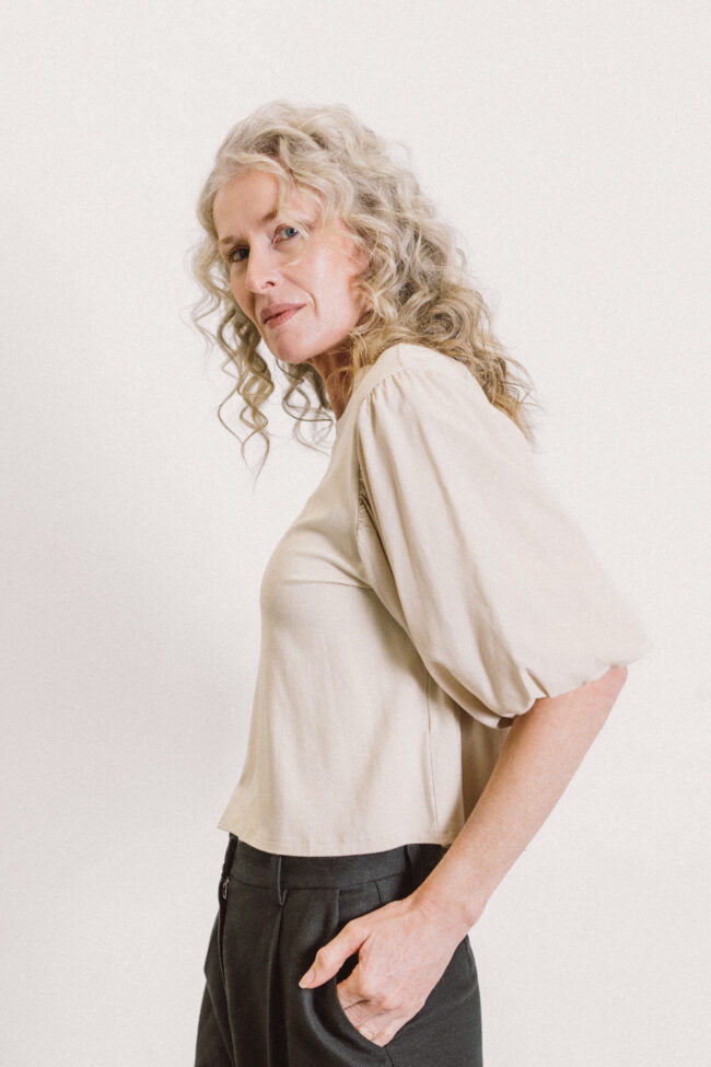 SHIRT Puffärmel ecru