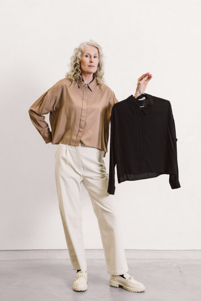 HEMD Viskose schwarz